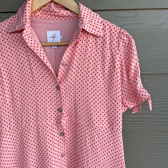 The Nines by Hatch pink polka dot dress - Picture 5 of 11